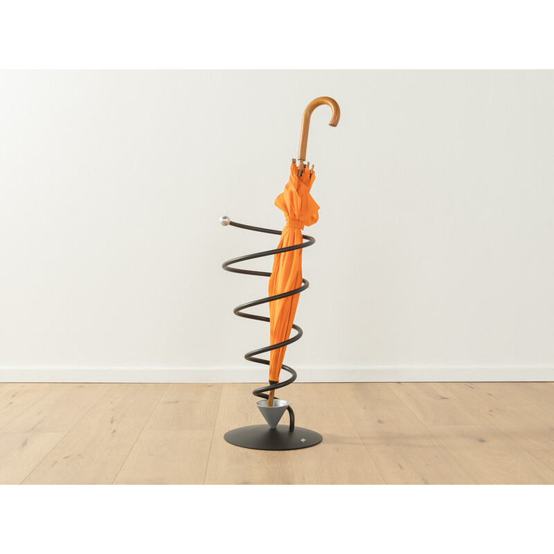 Vintage umbrella stand in black lacquered steel by Markus Boergens for D-Tec, Germany 1990
