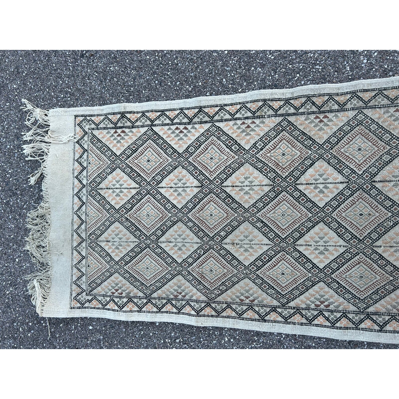 Vintage wool hallway rug