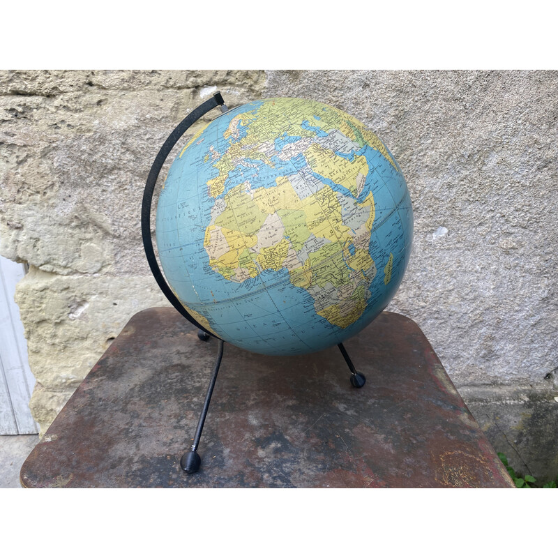 Vintage cardboard globe, 1967