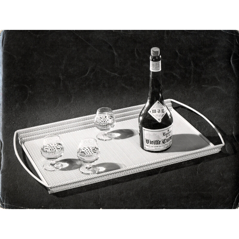 Tabuleiro de metal Chambord vintage de Mathieu Matégot, 1950