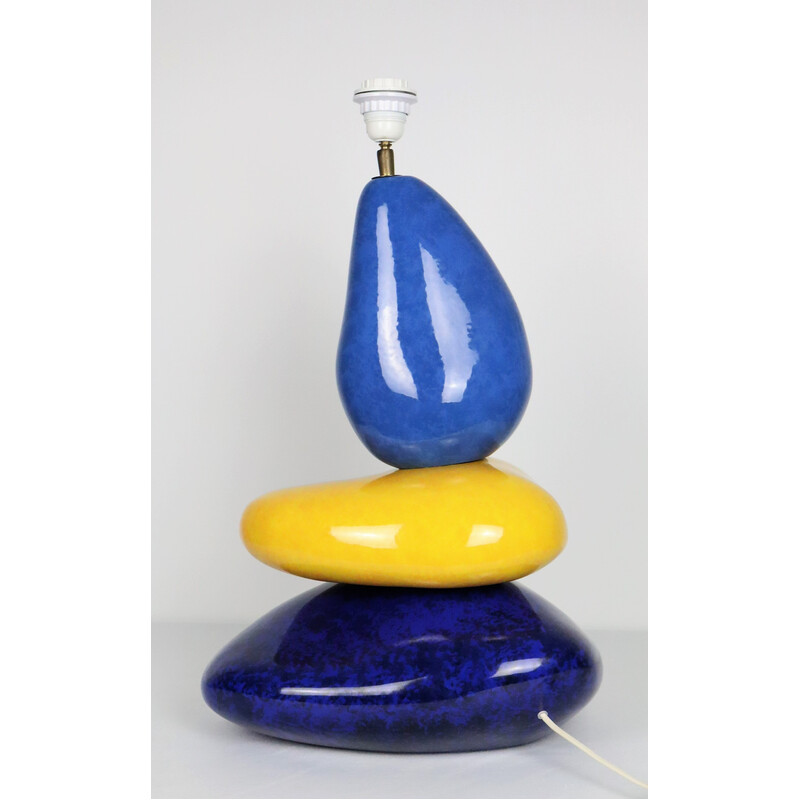 Lampe vintage Galets en céramique de François Chatain, 1960