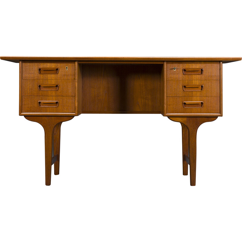 Vintage teak desk by Gunnar Nielsen for Tibergaard, Denmark 1960