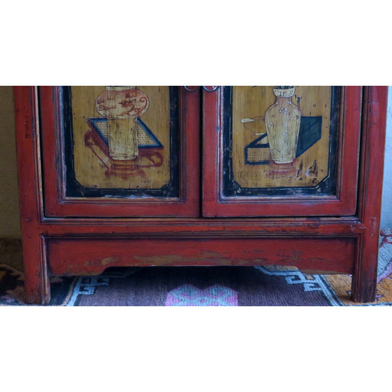 Vintage Chinese wardrobe with 2 doors and 2 drawers