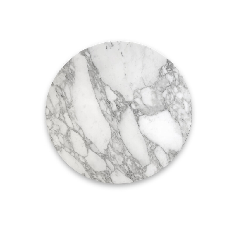Vintage side table in Carrara marble by Eero Saarinen for Knoll International