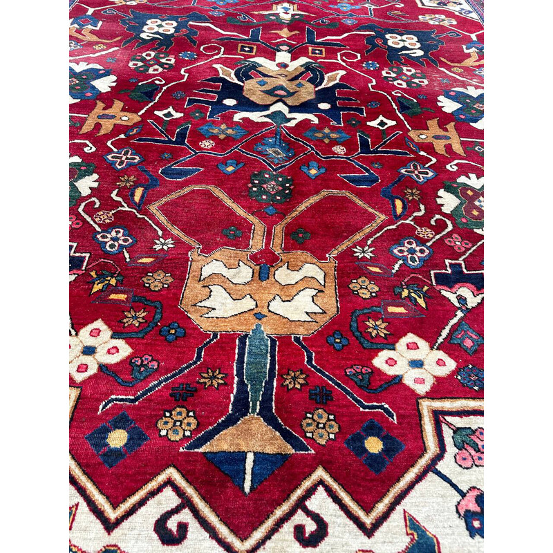 Tappeto vintage Ardebil in velluto e cotone, Iran