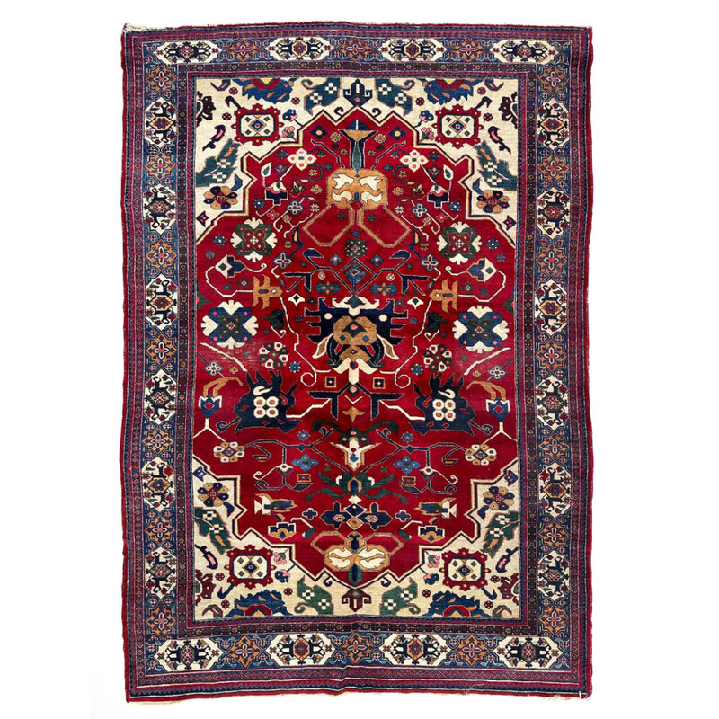 Vintage Ardebil rug in velvet and cotton, Iran