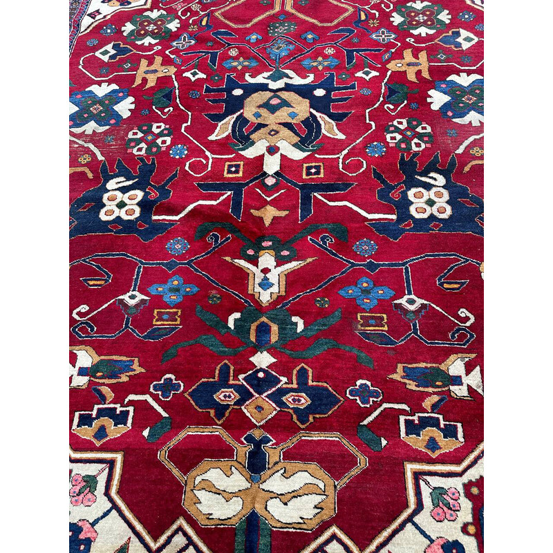Tappeto vintage Ardebil in velluto e cotone, Iran