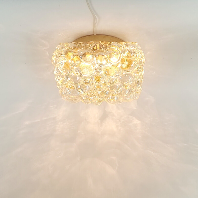 Vintage blown glass ceiling light by Helena Tynell for Limburg, Germany 1960