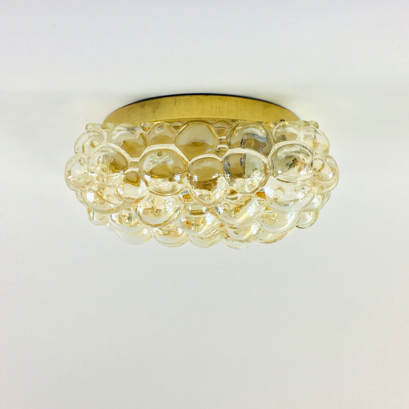 Vintage blown glass ceiling light by Helena Tynell for Limburg, Germany 1960