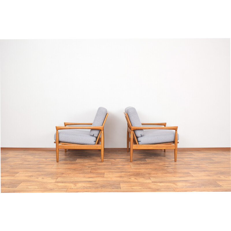 Paar vintage eiken Kolding fauteuils van Erik Wørts voor IKEA, 1960