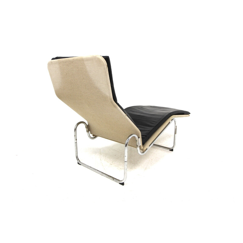 Chaise longue vintage em pele Kroken de Christer Blomquist para Möbel Ikea, 1980