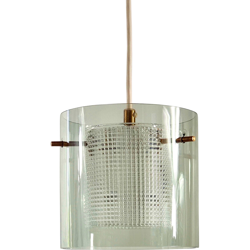 Scandinavian vintage glass suspension lamp by Carl Fagerlund for Orrefors, Sweden 1960
