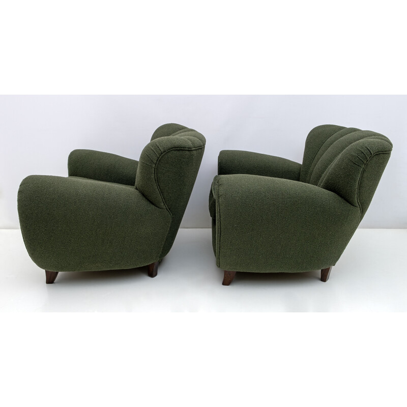 Pair of vintage Art Deco armchairs by Guglielmo Ulrich, Italy 1940