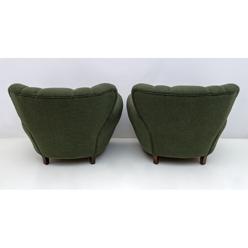 Paire de fauteuils vintage Art Déco par Guglielmo Ulrich, Italie 1940