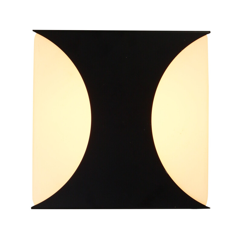 Minimalistic Monochrome ’Ludiek’ ceiling light by Raak Amsterdam, 1960s