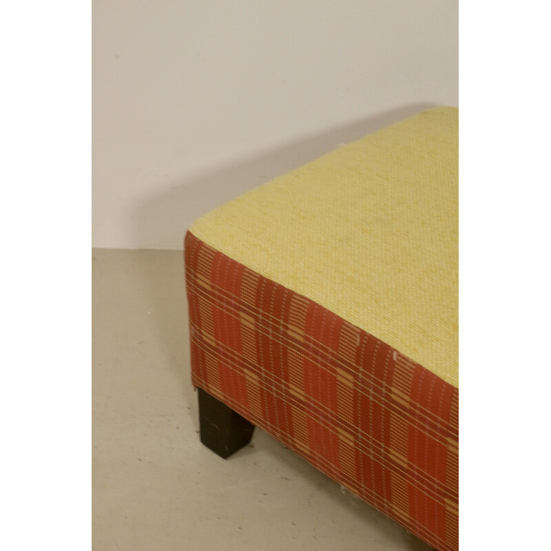 Vintage square fabric pouffe by Kenzo.