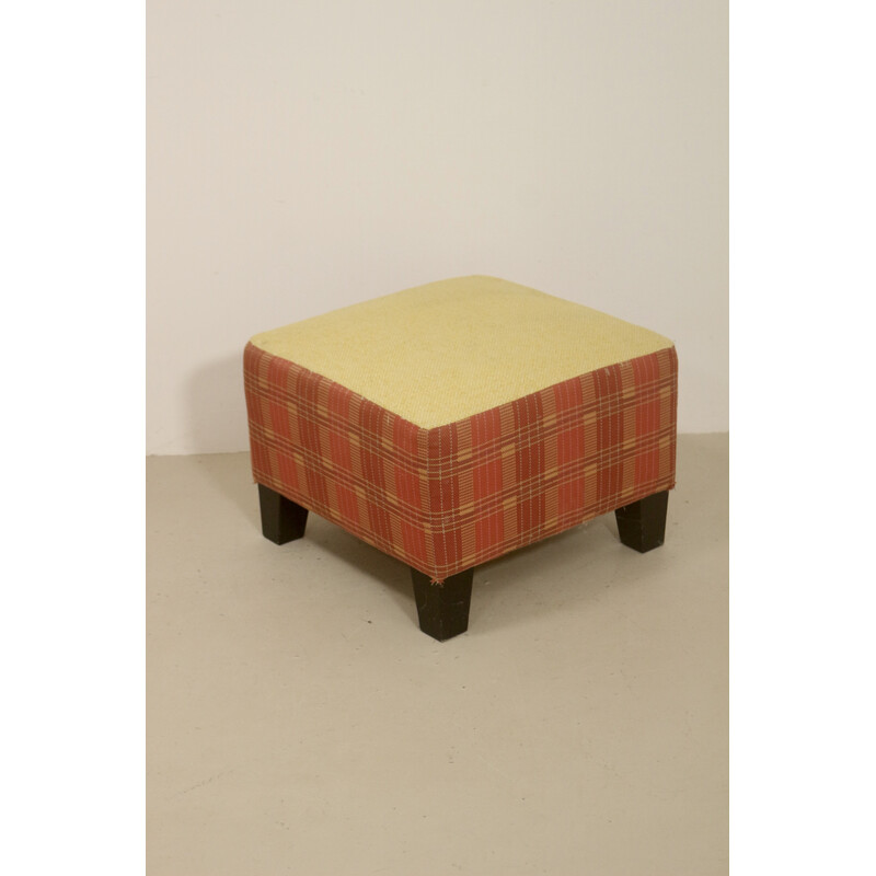 Vintage square fabric pouffe by Kenzo.