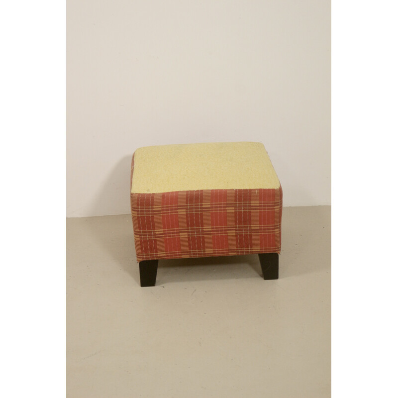Vintage square fabric pouffe by Kenzo.
