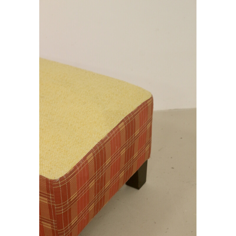 Vintage square fabric pouffe by Kenzo.