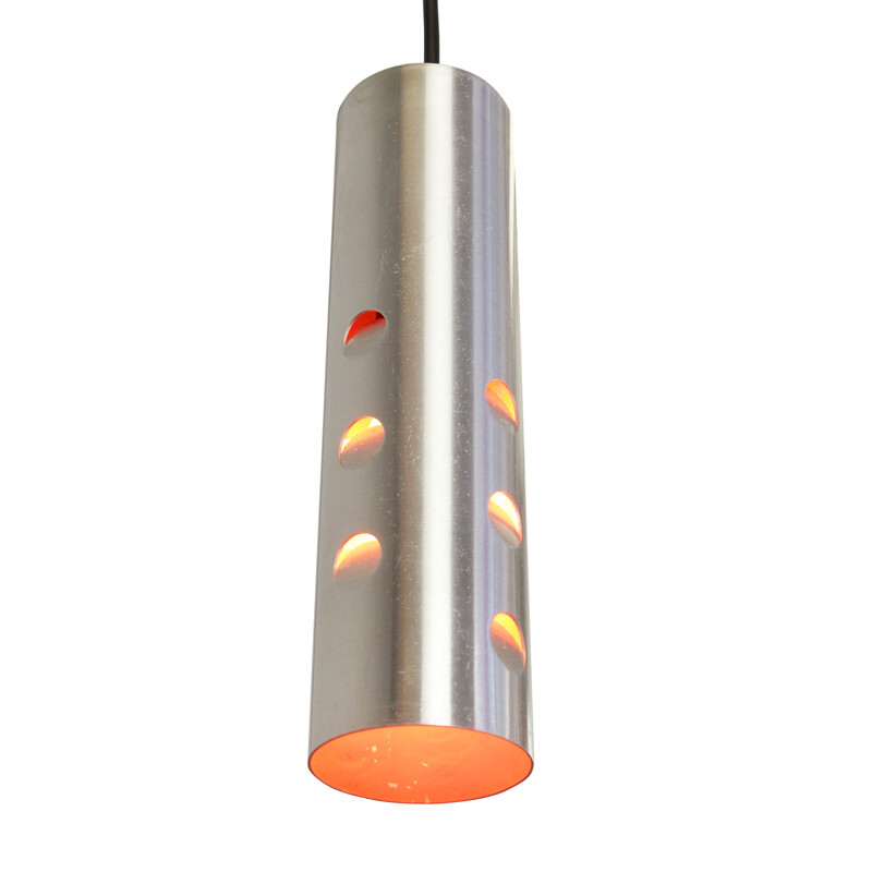 Pendant light with 5 cascading cylinder lights - 1960s