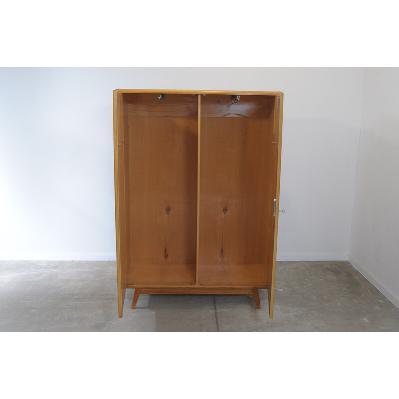 Vintage beechwood wardrobe by Bohumil Landsman for Jitona, Czechoslovakia 1970