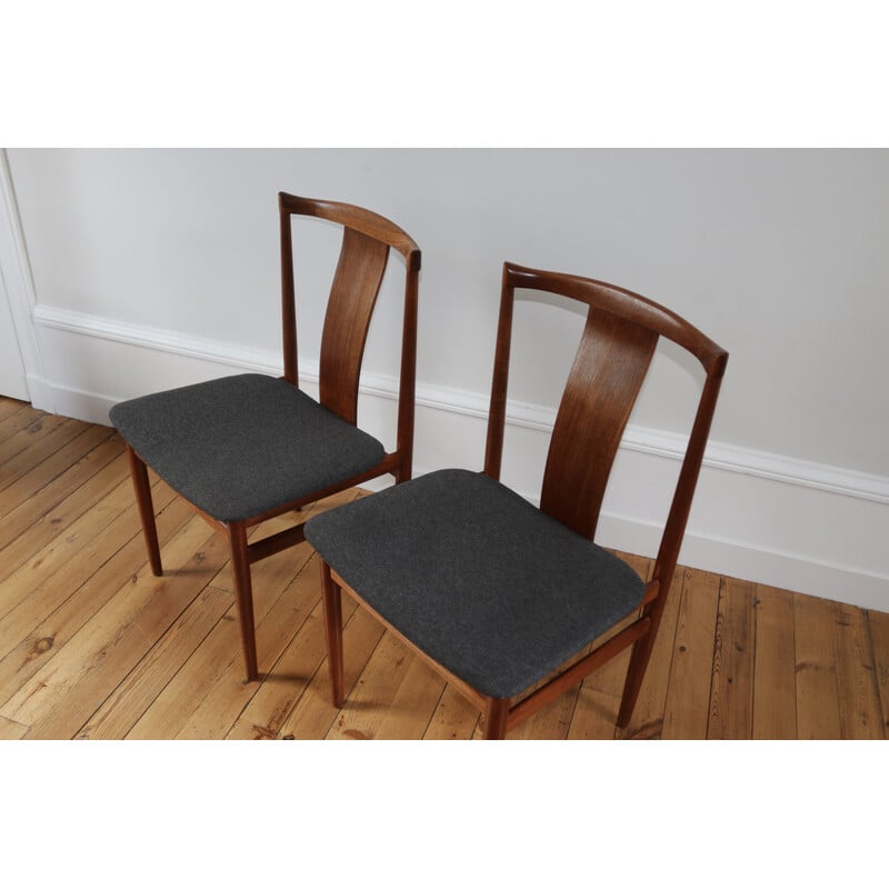 Pair of vintage Scandinavian teak chairs by Henning Sorensen