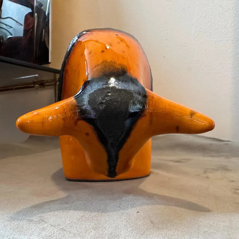 Vintage ceramic bull sculpture by Otto Keramik, 1970