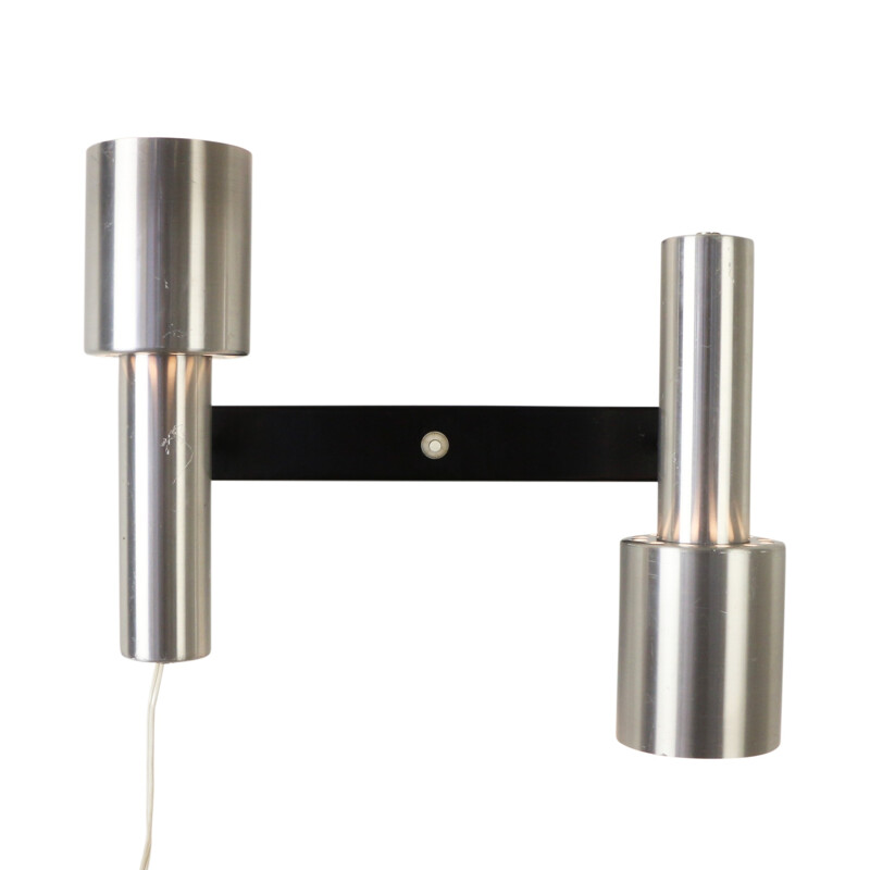 Dual spot wall light made of aluminium - 1960s