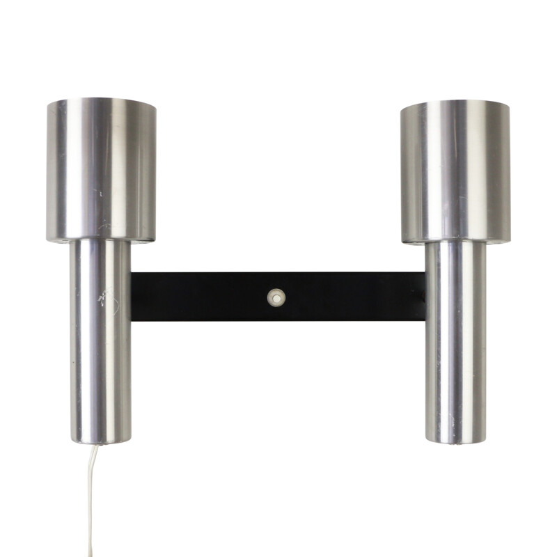 Dual spot wall light made of aluminium - 1960s