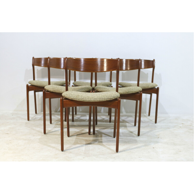 Set of 6 Teak Dining Chairs by Erik Buch - 1950s