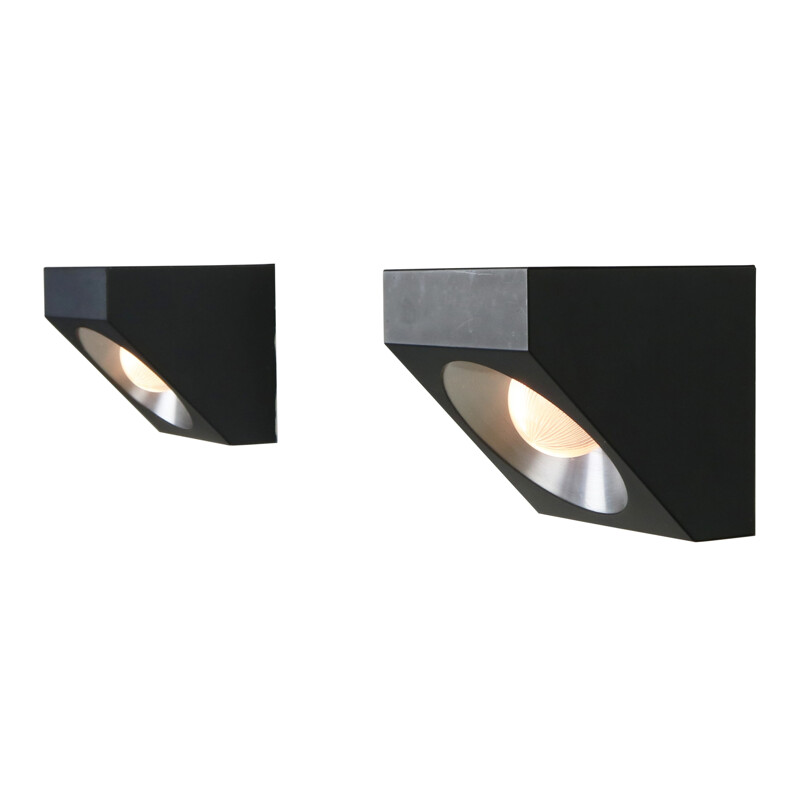 Set of two modern cubist wall lights by Raak Amsterdam - 1960s
