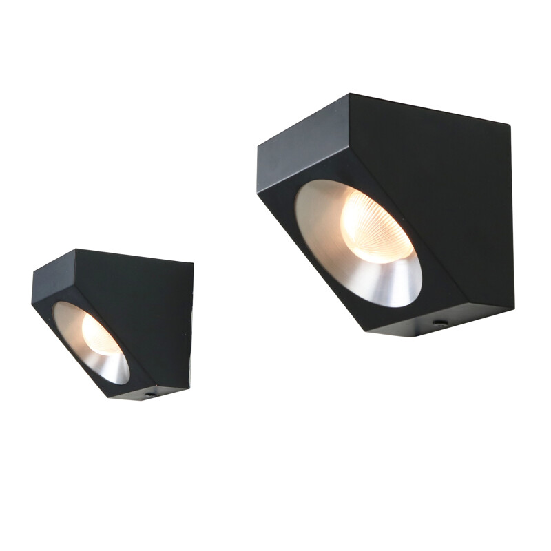 Set of two modern cubist wall lights by Raak Amsterdam - 1960s