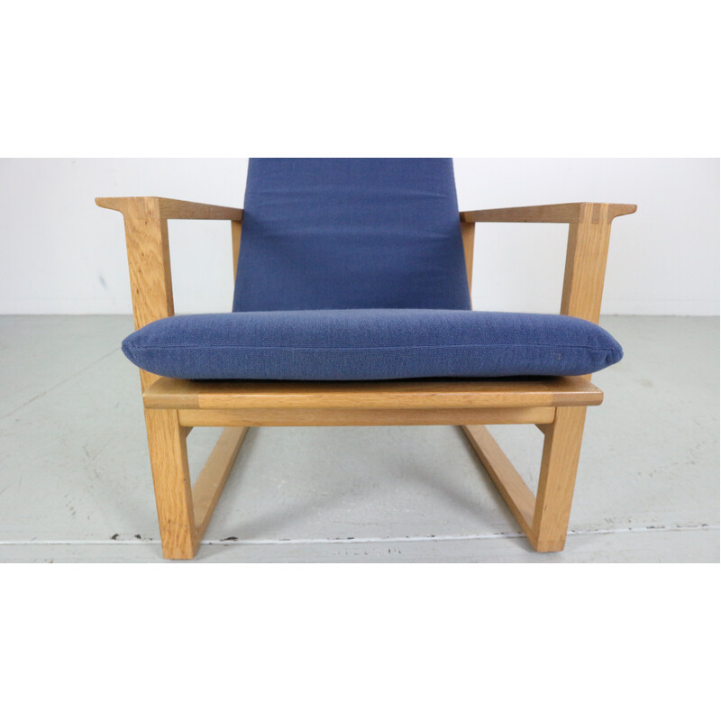 Vintage armchair with teak ottoman by Søren Ladefoged for SL Møbler, Denmark 1960