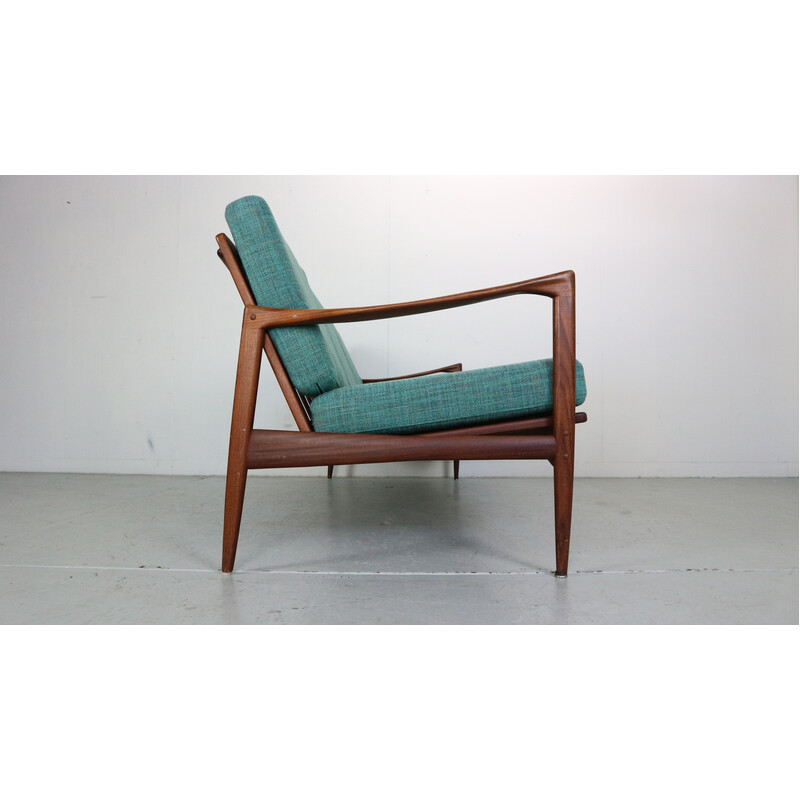 Vintage 3-seater teak sofa by Ib Kofod-Larsen for Ope, Sweden 1950