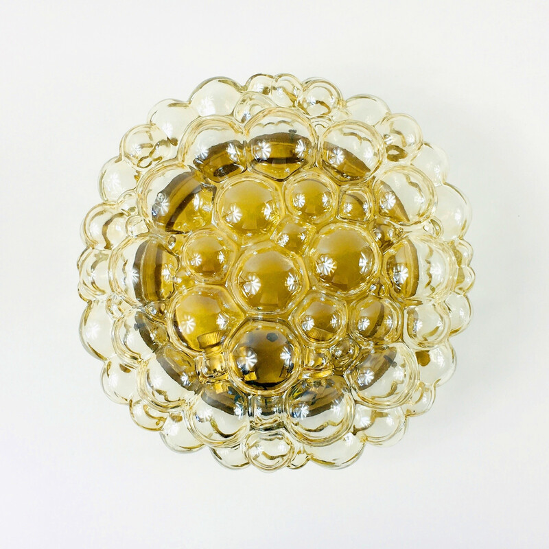 Vintage glass ceiling light by Helena Tynell for Limburg, Germany 1960