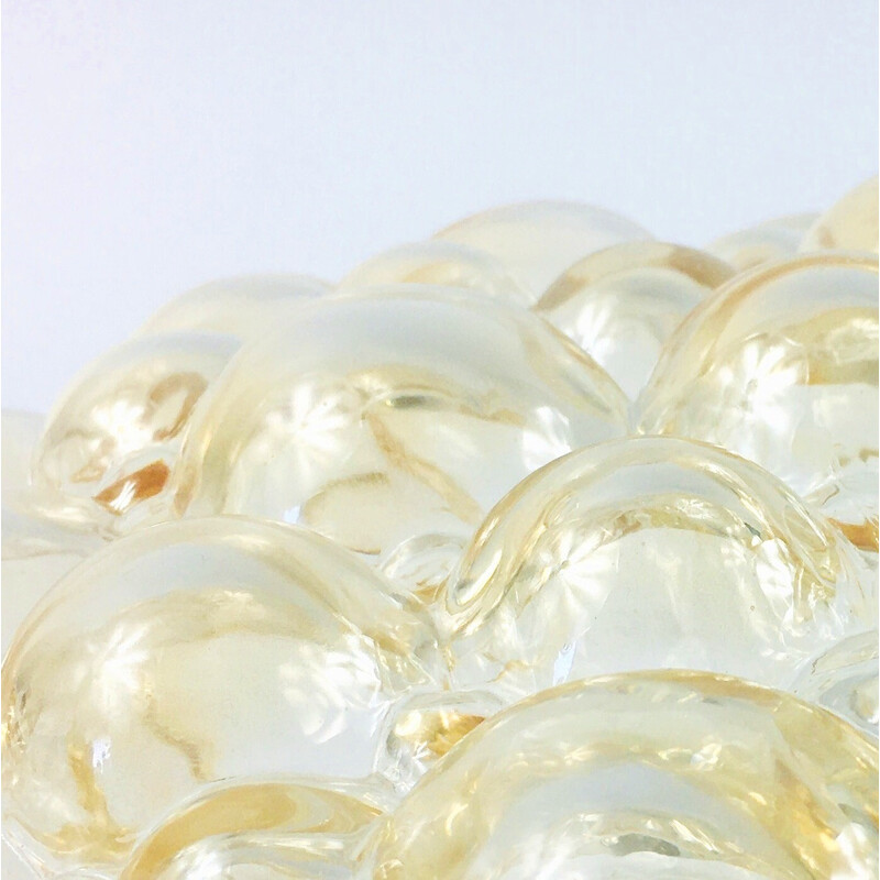 Vintage glass ceiling light by Helena Tynell for Limburg, Germany 1960