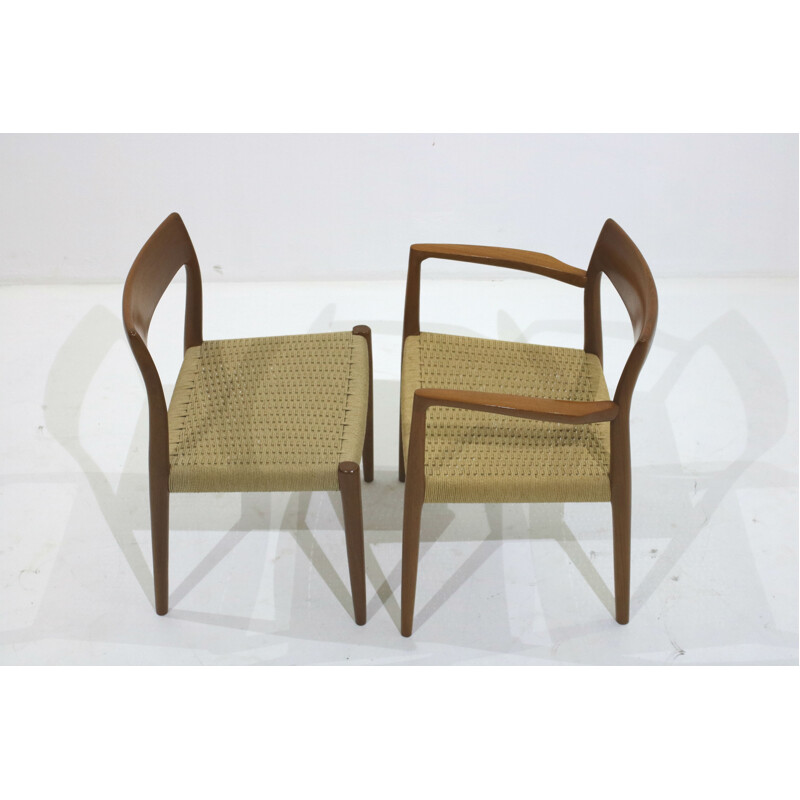 Set of 6 chairs by Niels O. Moller - 1950s