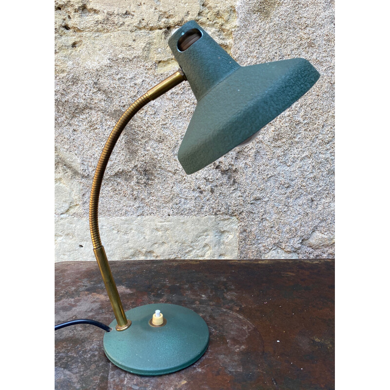 Lampe de burerau vintage verte, 1960