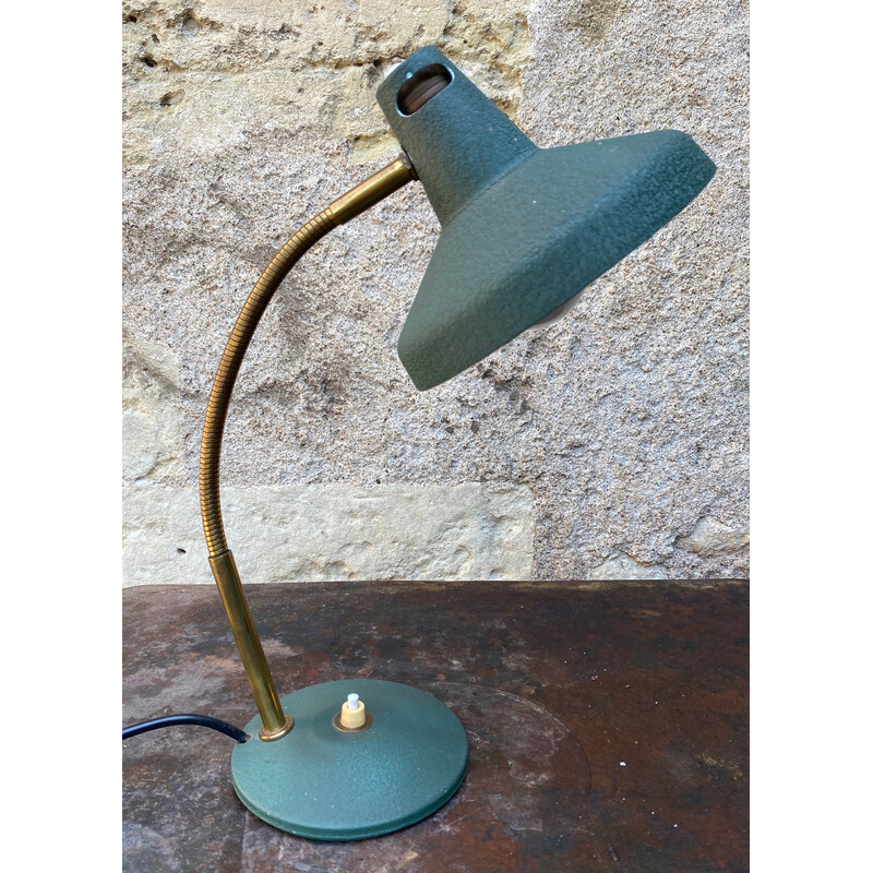 Vintage green burerau lamp, 1960
