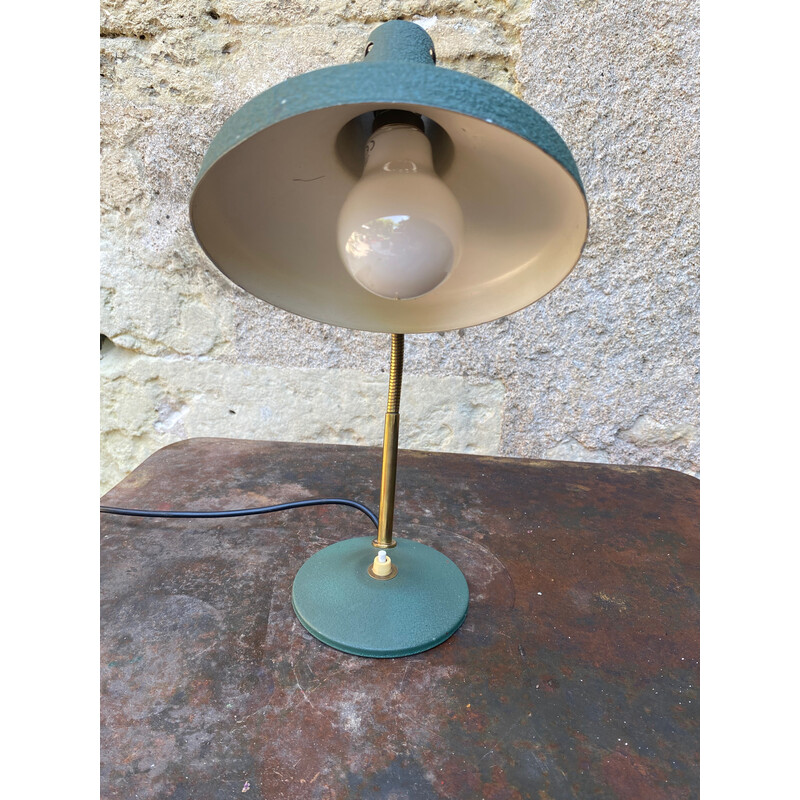 Vintage green burerau lamp, 1960