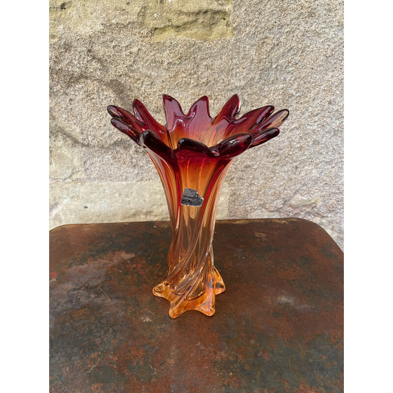 Vase vintage en verre de Murano, 1970