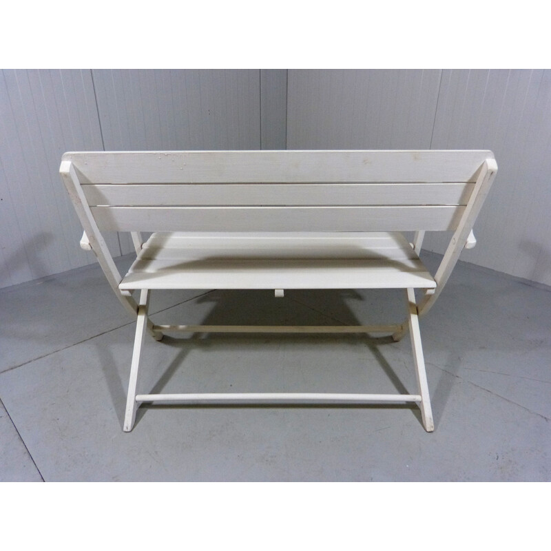 Vintage folding wooden garden bench, Germany 1960