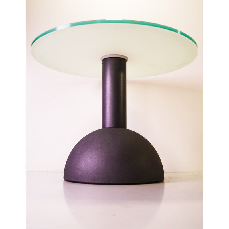 Vintage side table Calice in cast iron and glass by Massimo and Lella Vignelli for Poltrona Frau, Italy