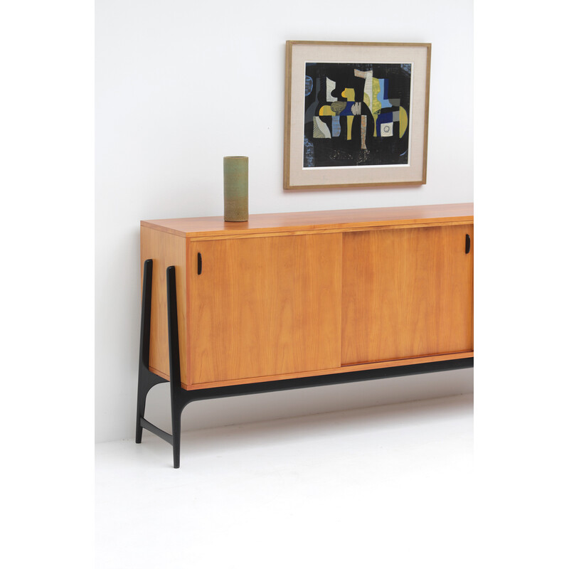 Vintage wooden sideboard by Alfred Hendrickx for Belformn, 1958