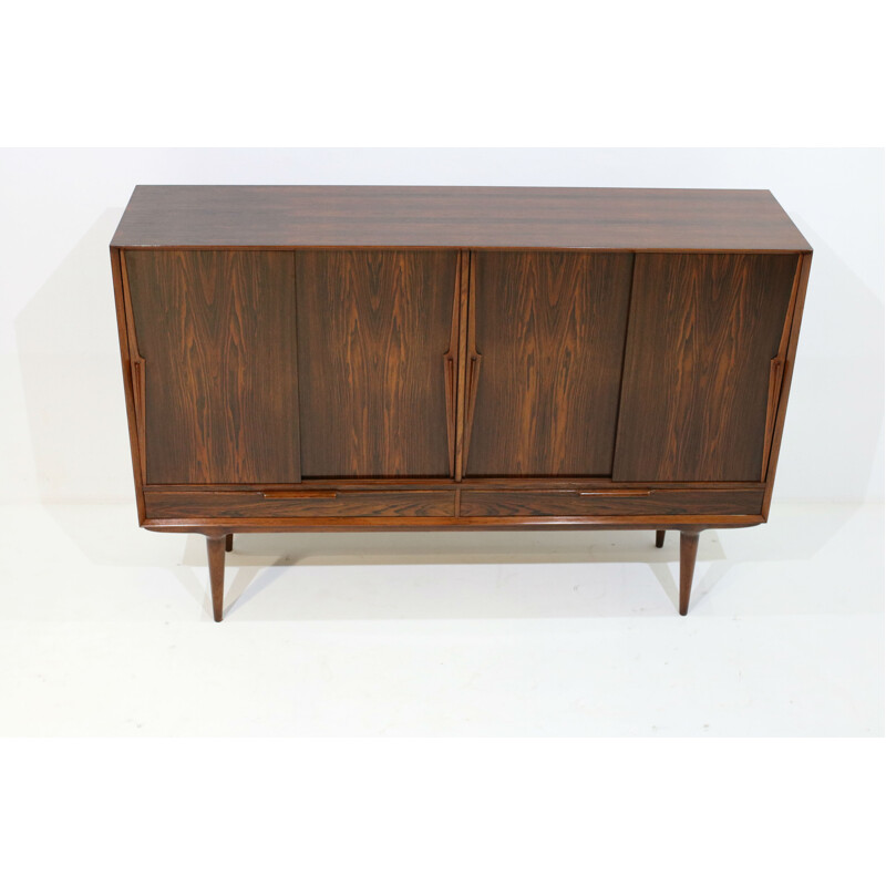 Rosewood high sideboard by Gunni Omann for Omann Jun - 1960s