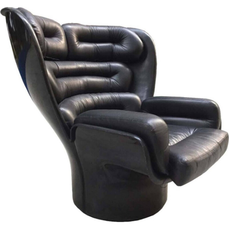 Black Elda armchair by Joe Colombo - 1970s