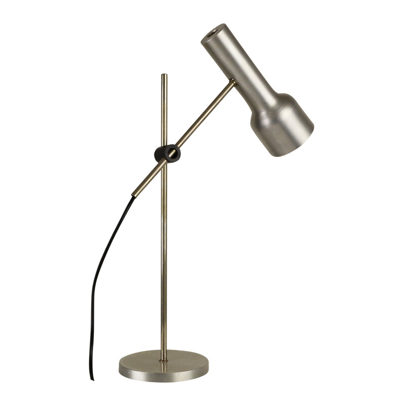 Silvery desk lamp in  aluminium  - 1960s