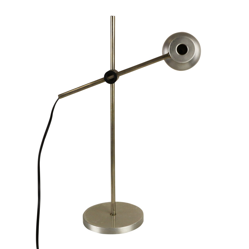 Silvery desk lamp in  aluminium  - 1960s