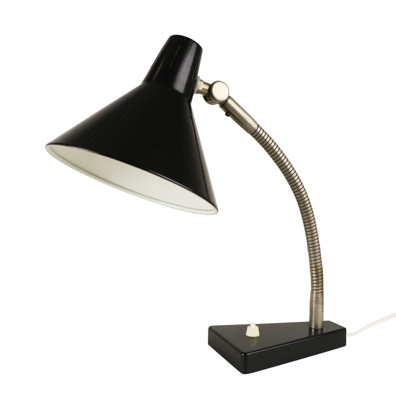 Black desk lamp produced by Hala Zeist - 1960s