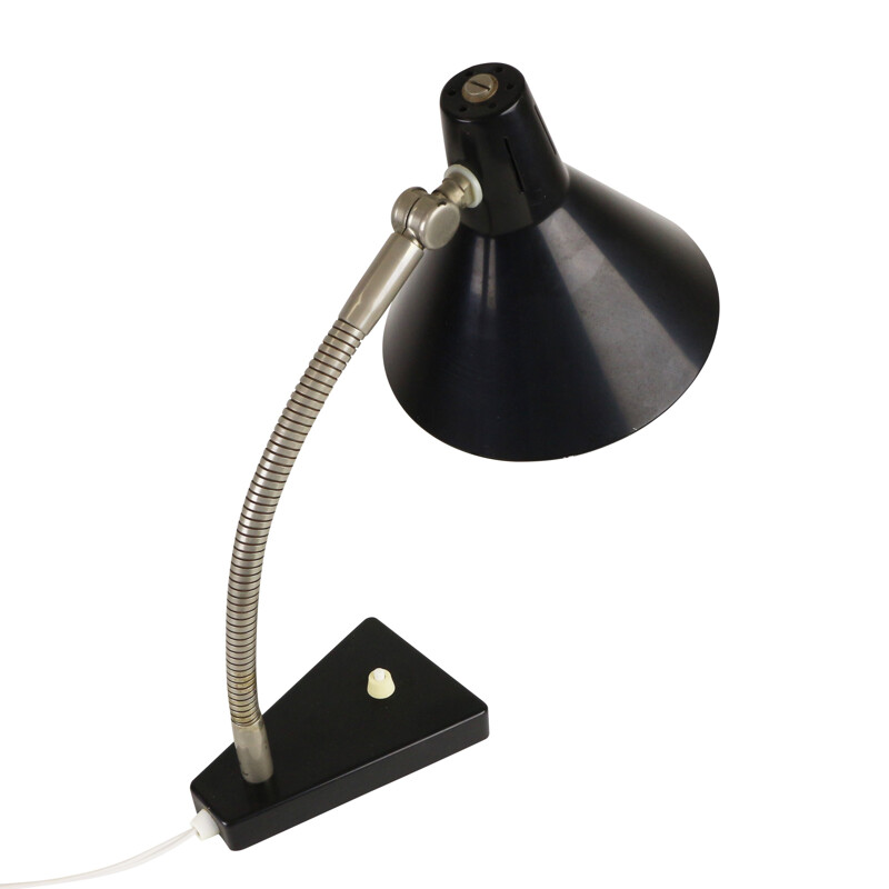 Black desk lamp produced by Hala Zeist - 1960s